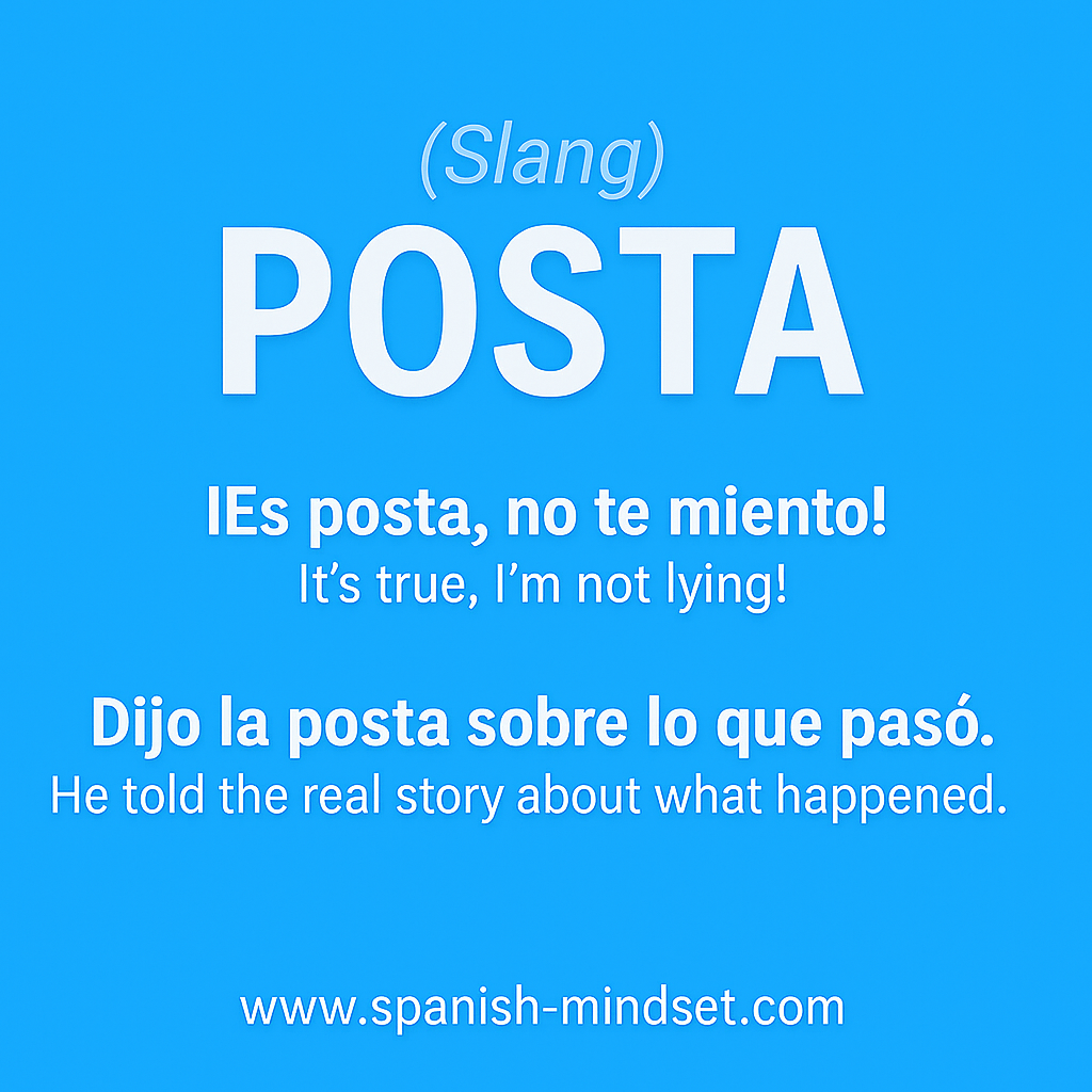 "Posta" examples in Argentinian Spanish