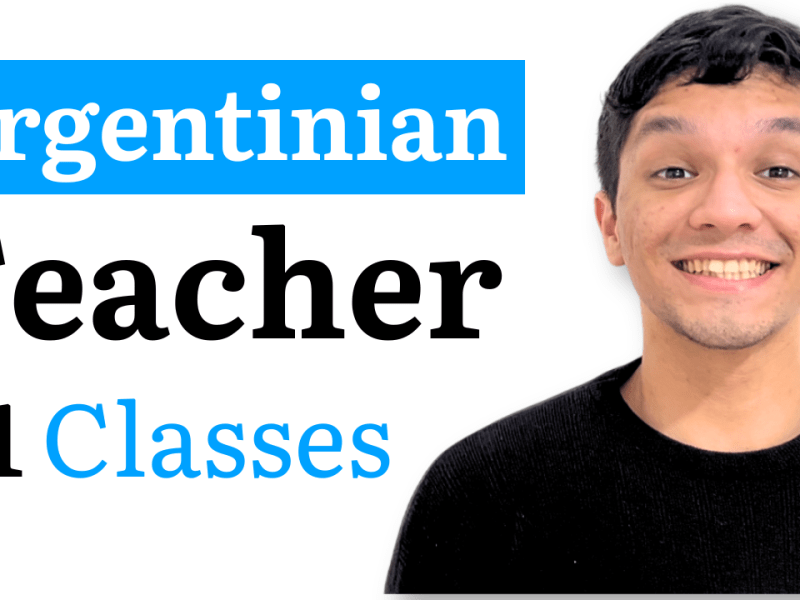 Argentine Spanish teacher, private lessons&nbsp;(Online)